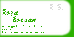 roza bocsan business card